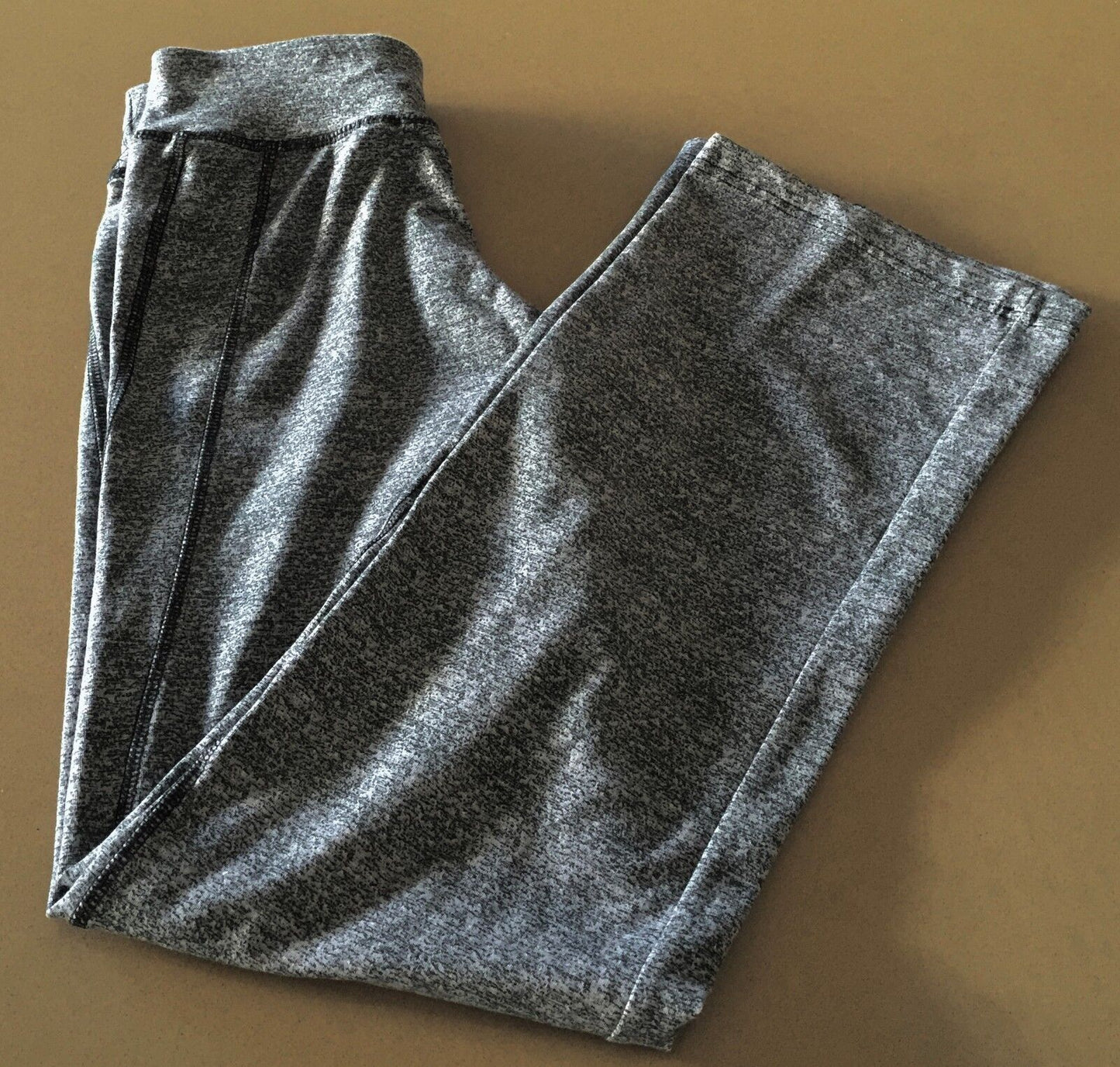ELITE Leggings Grey & Black Stretch Straight Leg Activewear Pants Gym Size 8