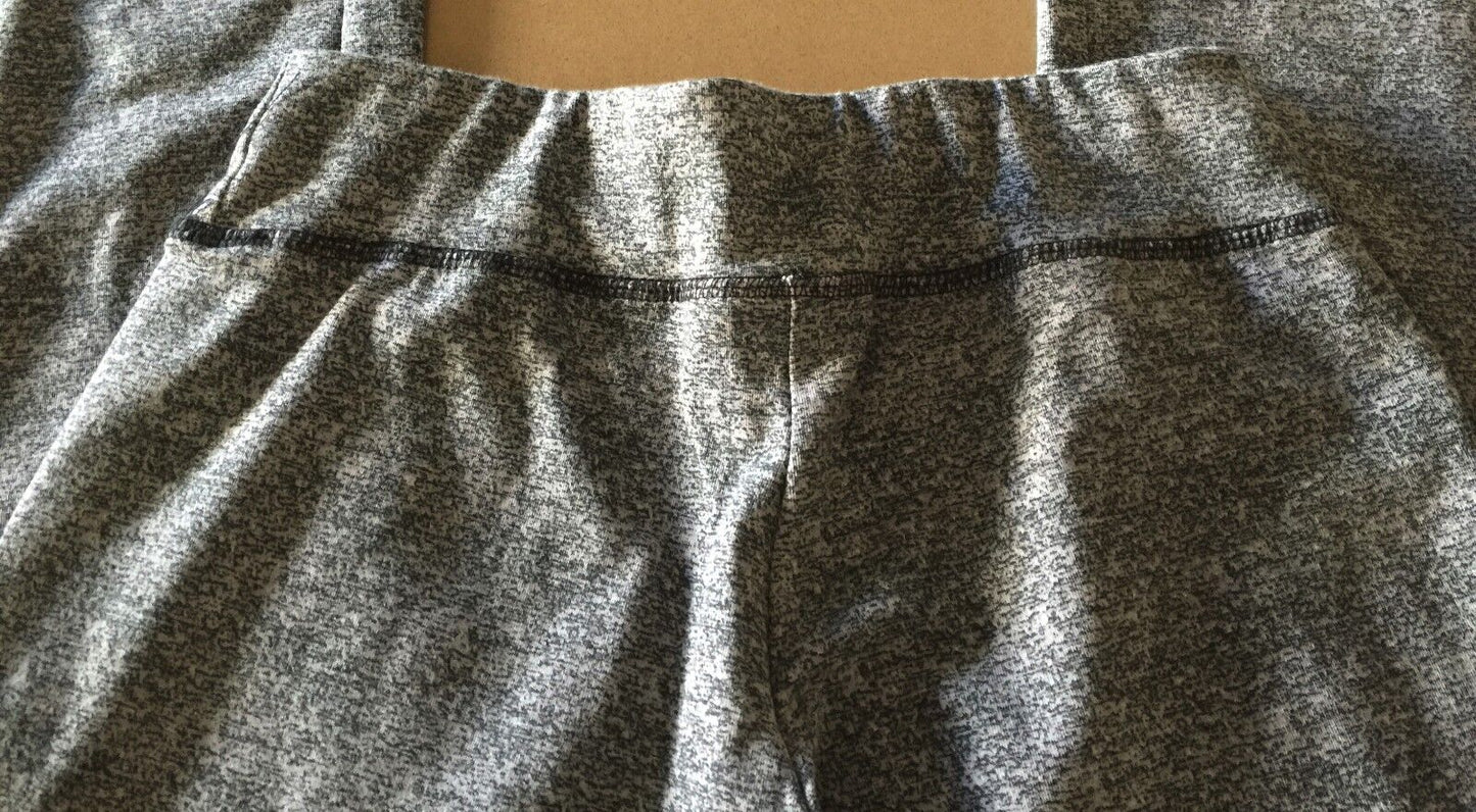 ELITE Leggings Grey & Black Stretch Straight Leg Activewear Pants Gym Size 8