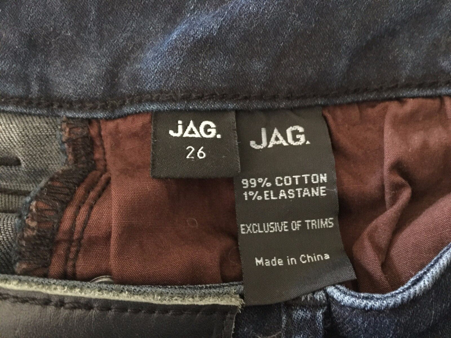 Size 8 Jeans JAG "The Leah" Mid Rise Slim Flare Blue Denim  Ladies 26in Vintage
