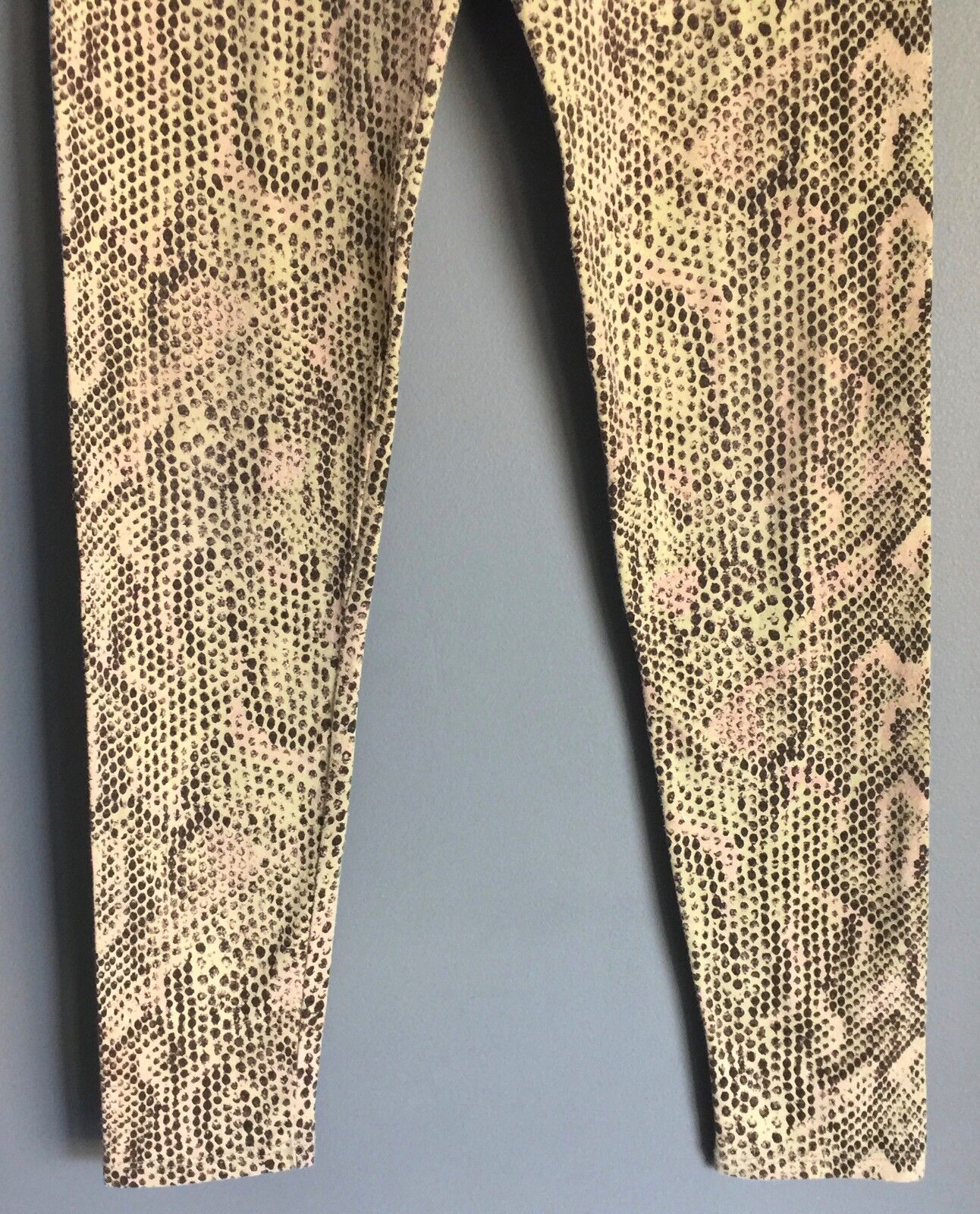 TONY YELDHAM Python Print Stretch Leggings Pants Size S  8 - 10 Unique Designer