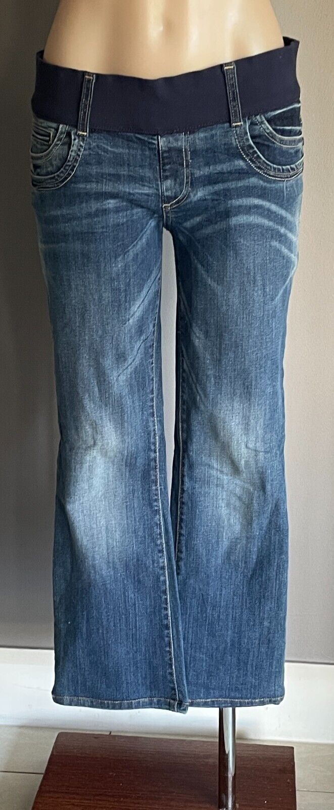 DOROTHY PERKINS Maternity Denim Cropped Length Elastic Waist Jeans Size 8 10