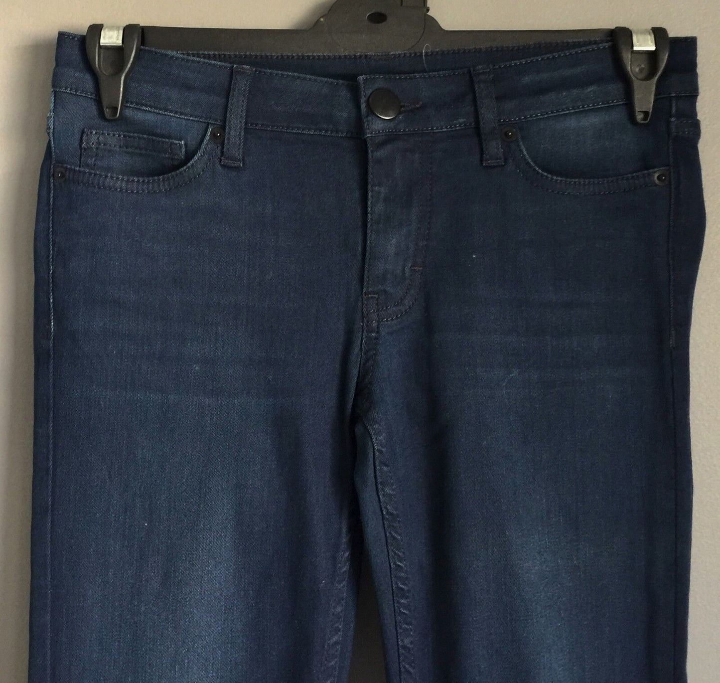 OZAK TEKSTIL Skinny Leg Size 8 10 Jeans Indigo Blue Denim Stretch Ladies 27 in