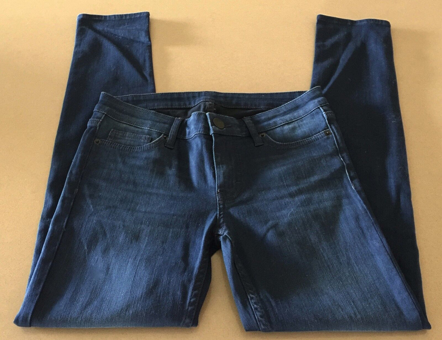 OZAK TEKSTIL Skinny Leg Size 8 10 Jeans Indigo Blue Denim Stretch Ladies 27 in