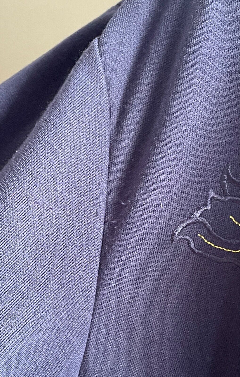 COMPLIMENTS Jacket Navy Lightweight Buttons Size 18 Embroidered Flowers Vintage