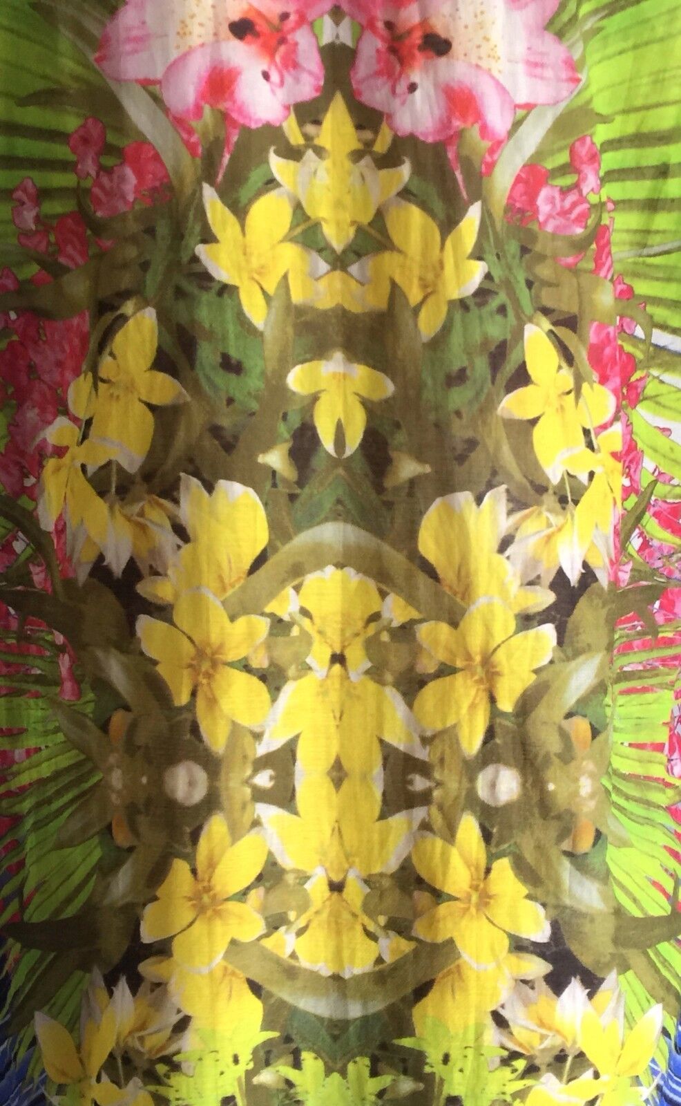 ELIE TAHARI Selena Top Bright Colour Floral Tropical Sleeveless Size XL 16 18