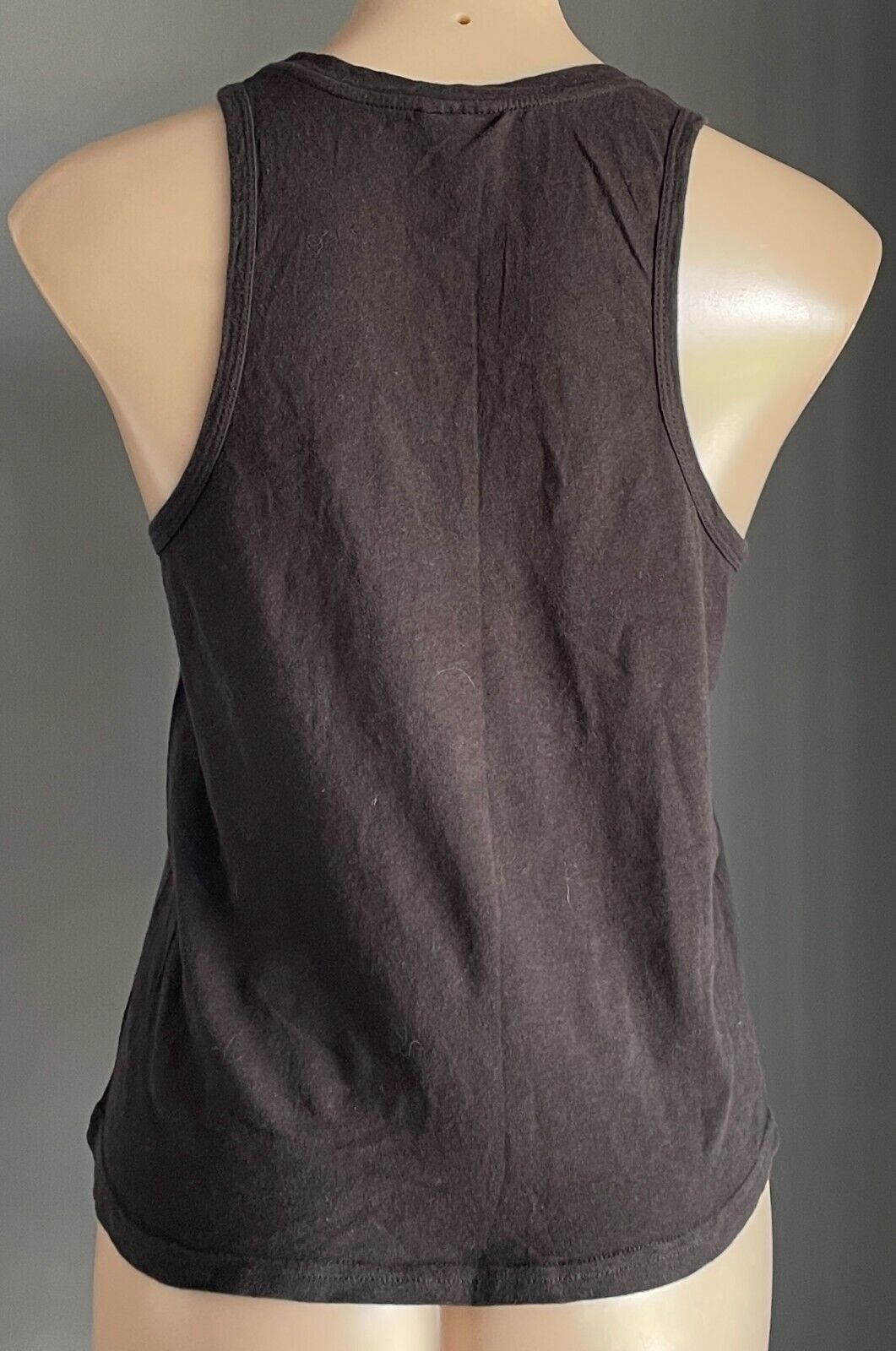 DAVID BOWIE ARCHIVE Tank Top  "Bowie" Black T Bar Racer Crop Singlet SIze XS 10