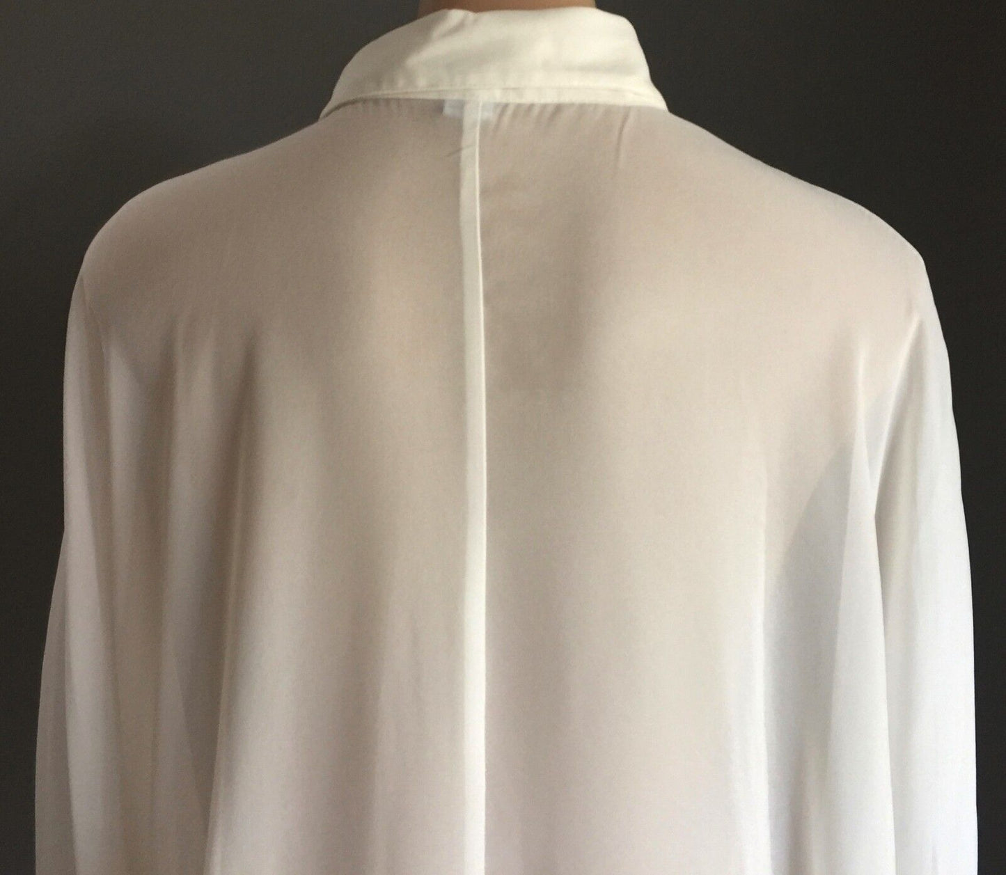 COTTON ON Top Sheer Ivory 3/4 Dolman Sleeve Hi-Low Hem Blouse Size S 10 Stylish