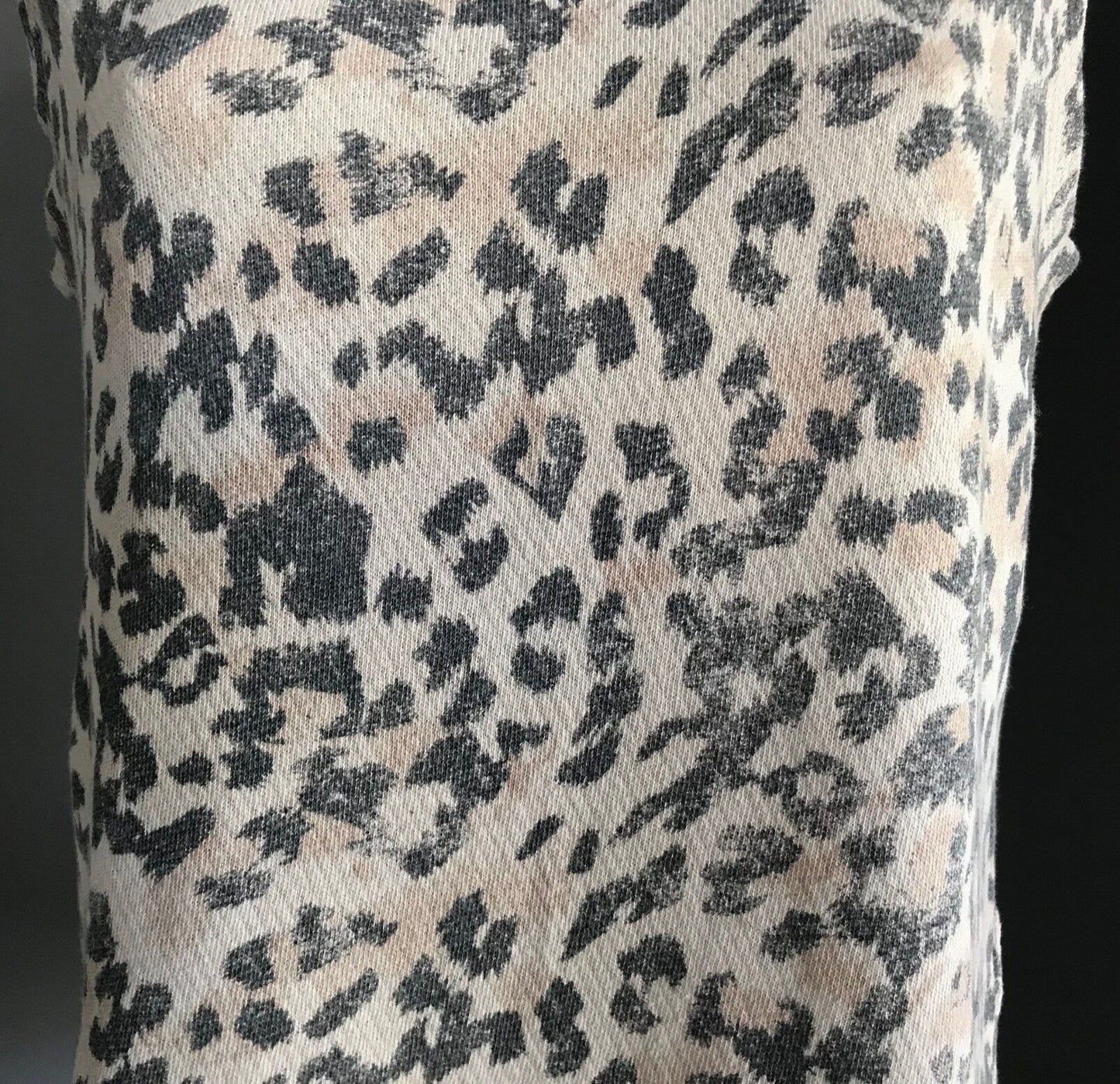 COTTON ON Top Light Grey ivory Peach Sleeveless Animal Print Size S 10