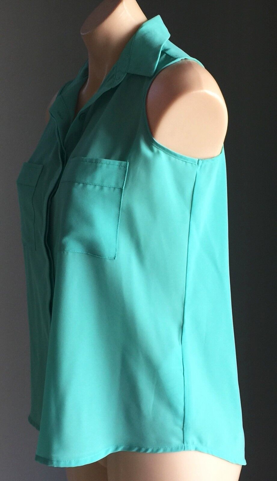 COTTON ON "Lolita" Jade Top Collared Sleeveless Cut Out Back Size XS 8  10 NEW