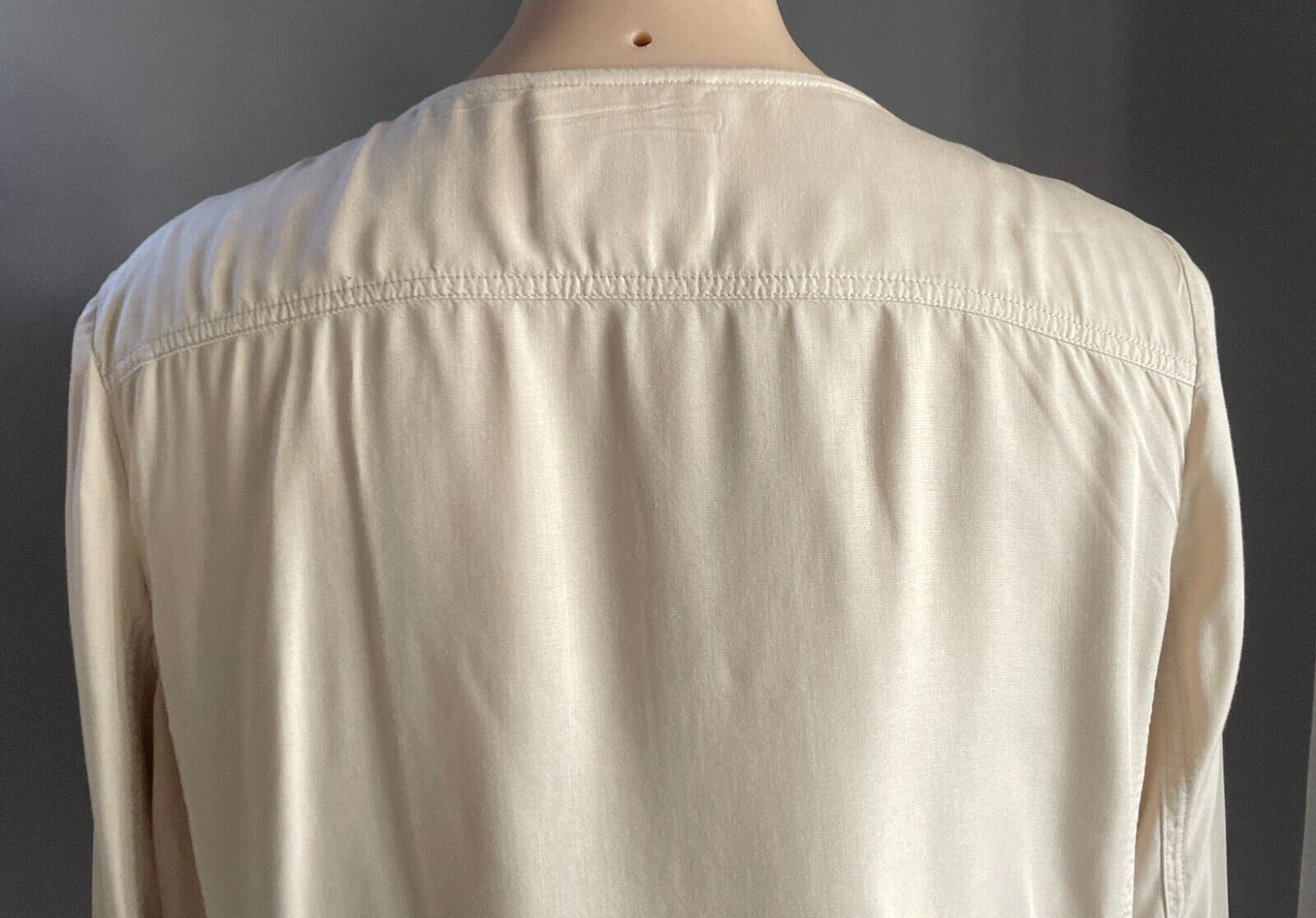 COUNTRY ROAD Jacket Beige Moto Style Modal Size 12 Lightweight Round Neck