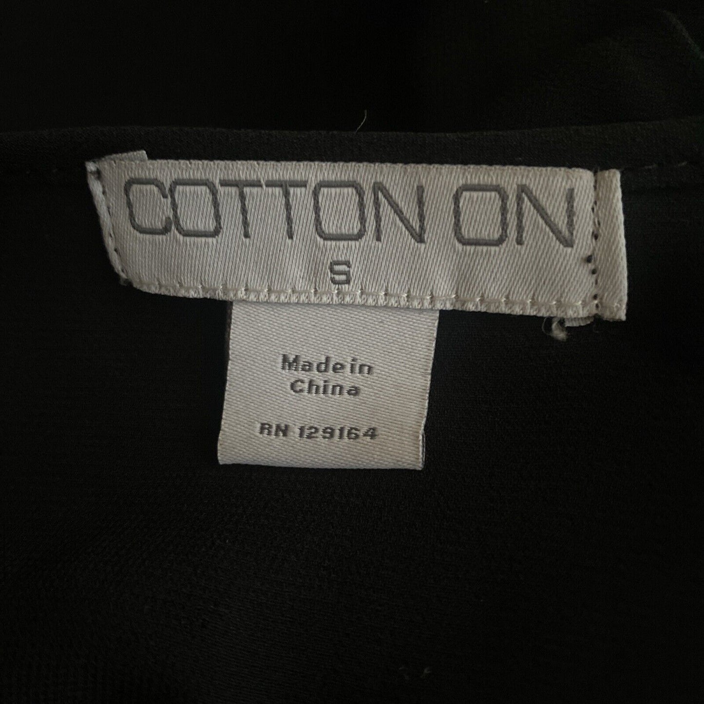 COTTON ON Top Sheer Black Sleeveless Collared Shirt Blouse Ladies Size S 10