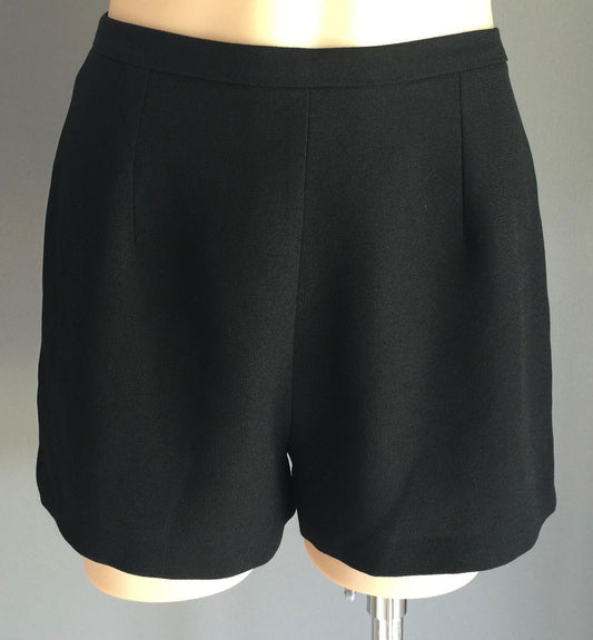 BLASE Black Shorty Shorts Crepe Fabric Ladies Size 10 Vintage 1990's