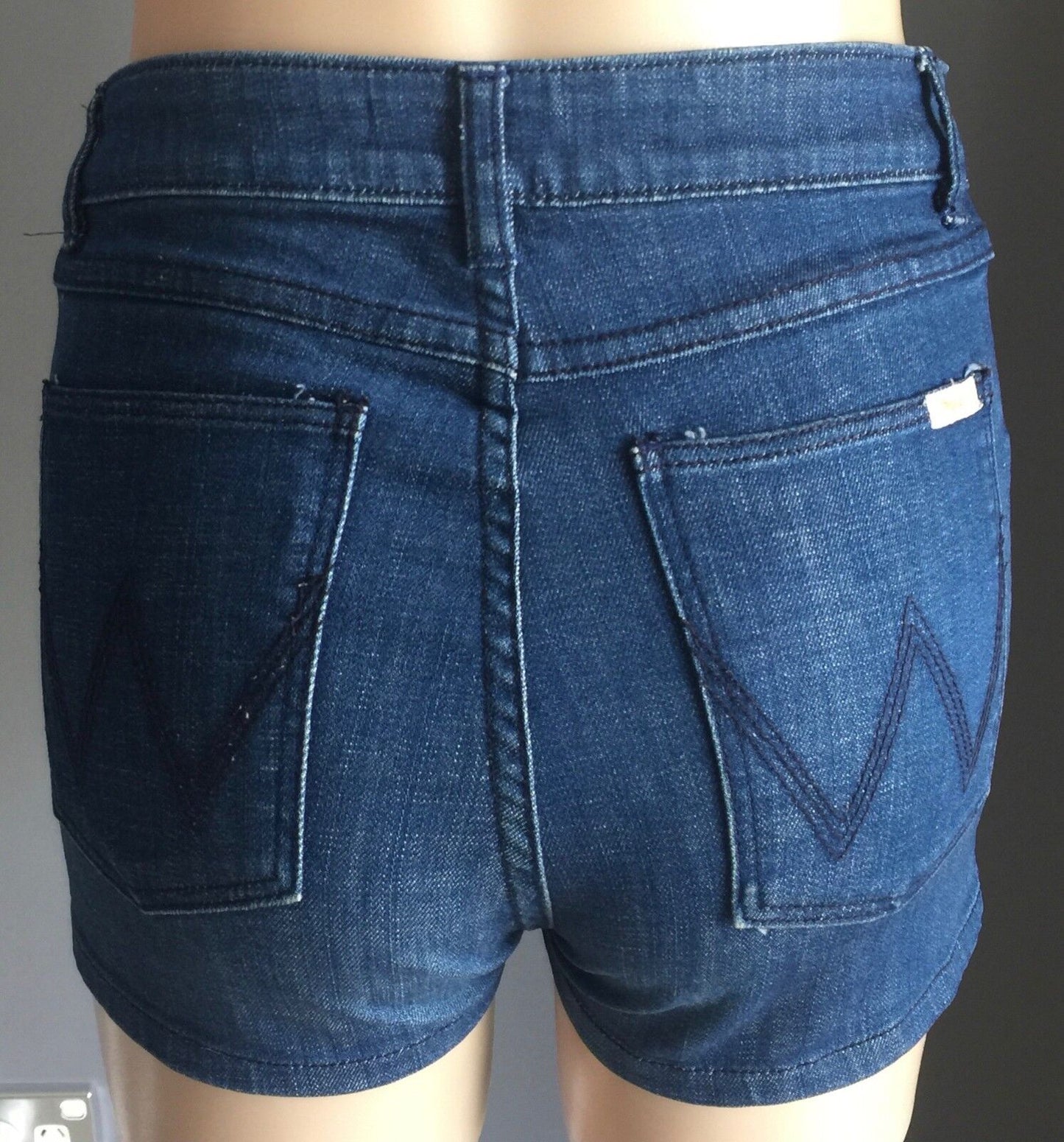 WRANGLER  "Hi Cheeky"  Shorts Blue Denim Ladies Size 10 Back Pockets Jeans