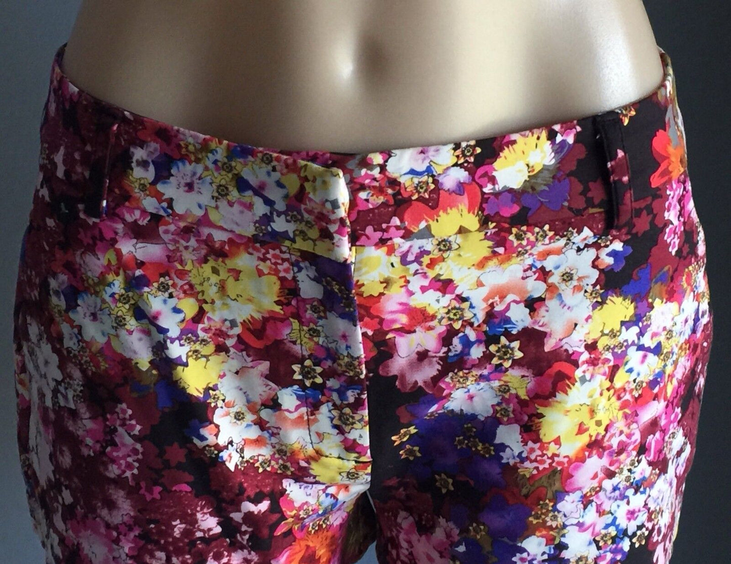 SPORTSGIRL Shorts Bright MultiColoured Floral Print Loud Ladies Size 10 NEW