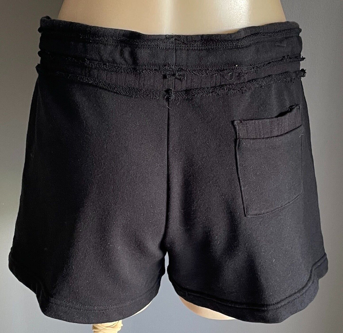 TRACK N FIELD Black Shorts Size 14 Elasticised Waist & Drawstring
