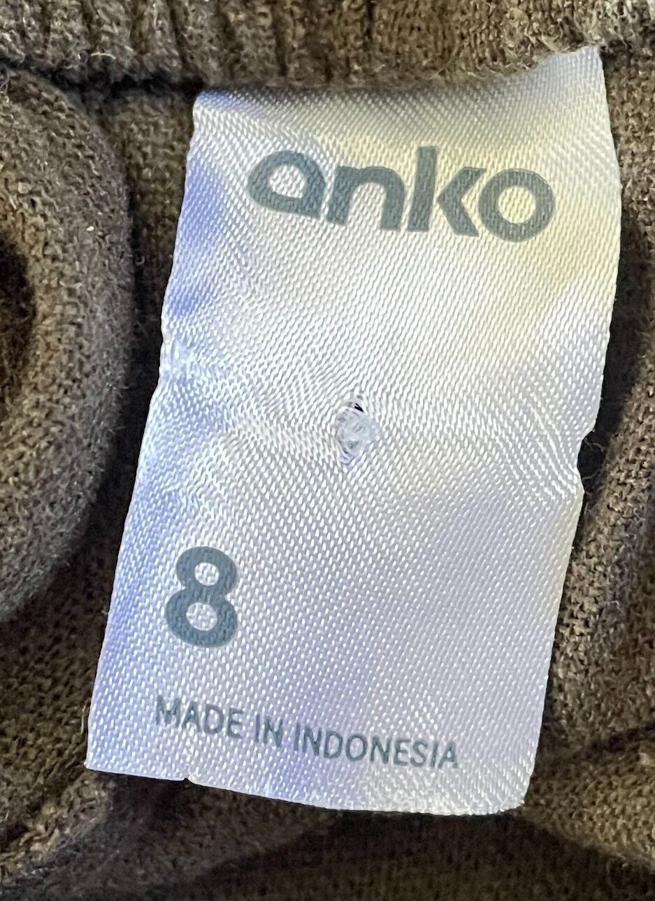 ANKO K-MART  Khaki Linen Blend High Waist Pleat Front Shorts Size 8 10