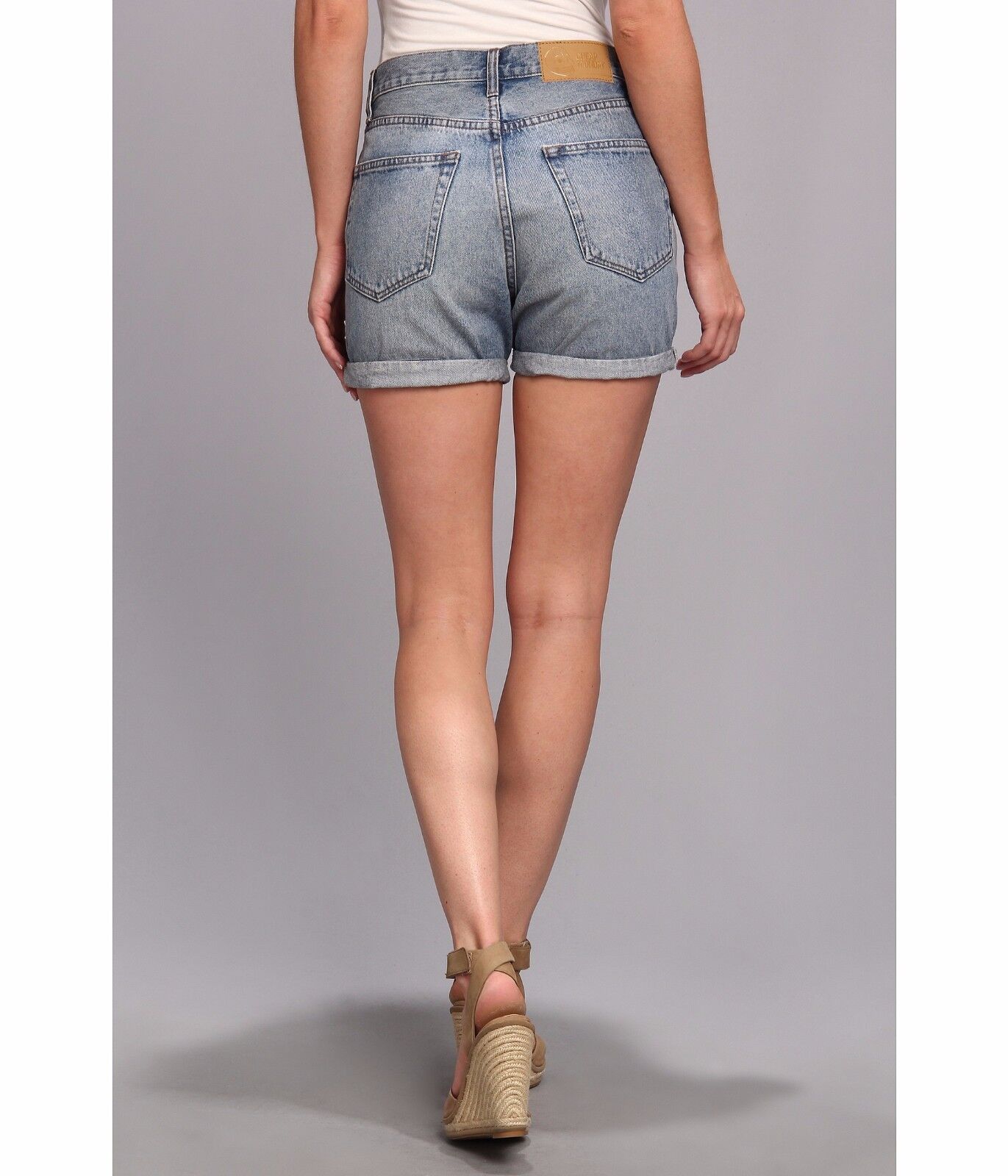 CHEAP MONDAY "Thrift Short Mid Range" Denim Cuffed Shorts Size W 26in Jeans