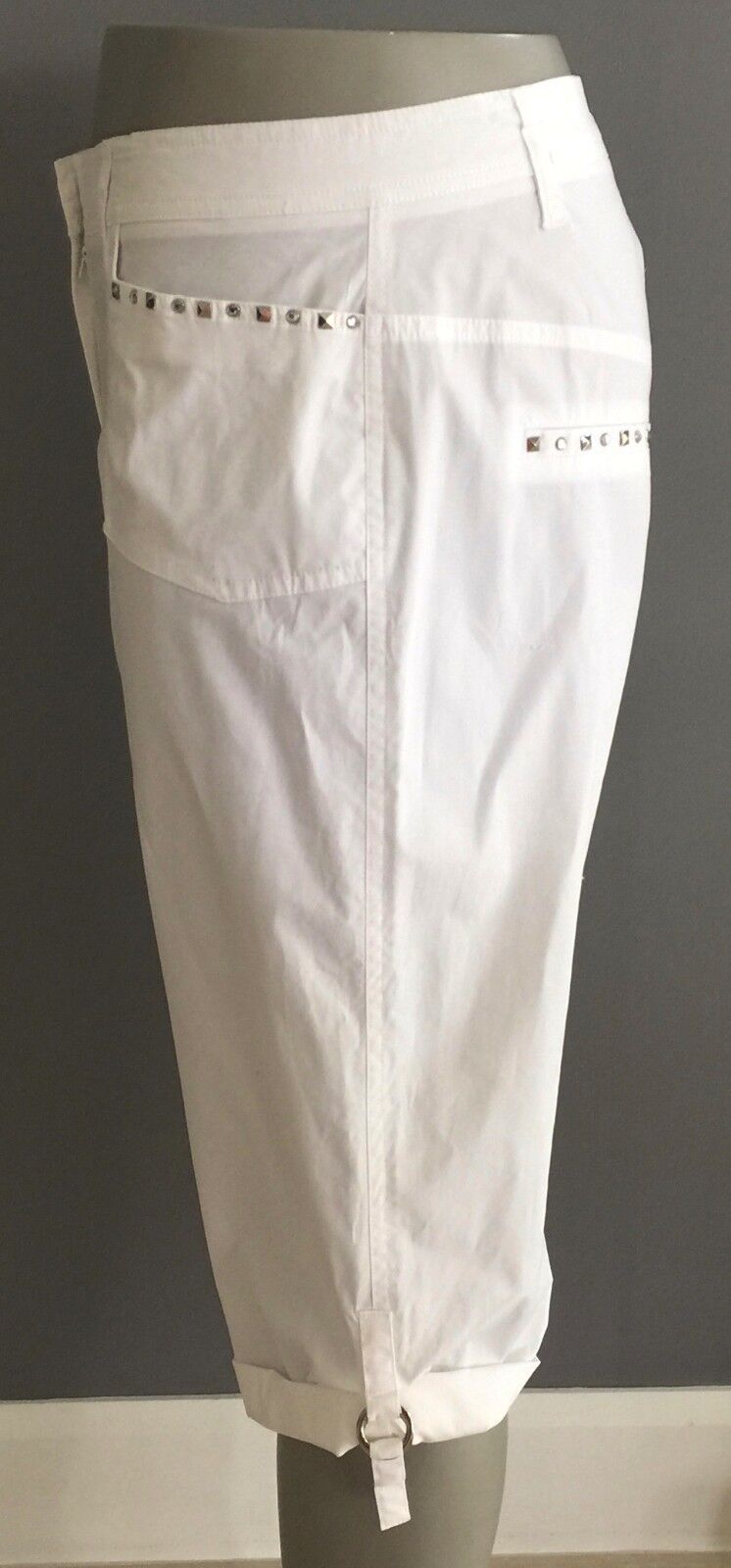 NONI B Pants White Capri Casual Trousers Long Shorts Size 14 NEW