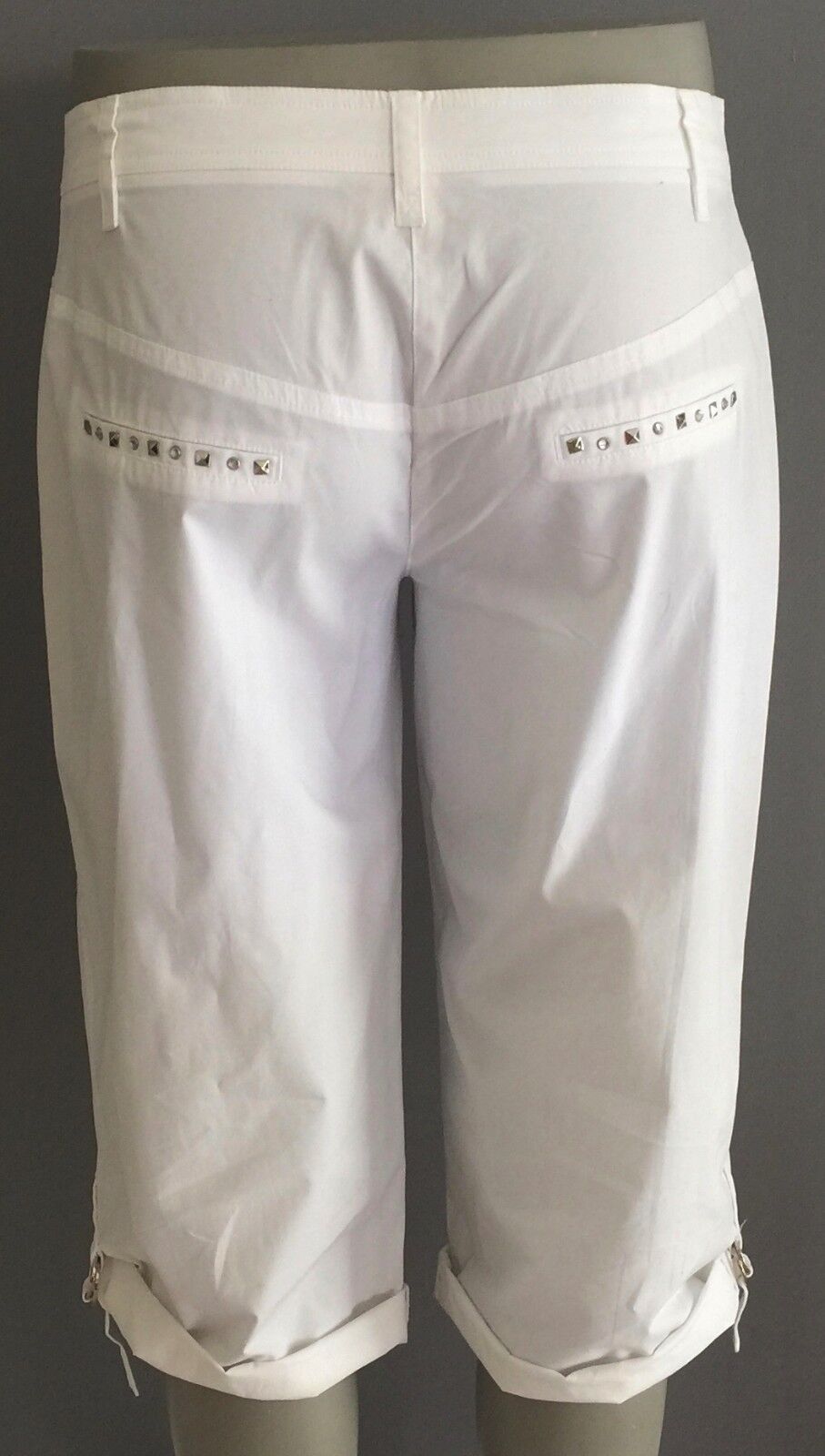 NONI B Pants White Capri Casual Trousers Long Shorts Size 14 NEW