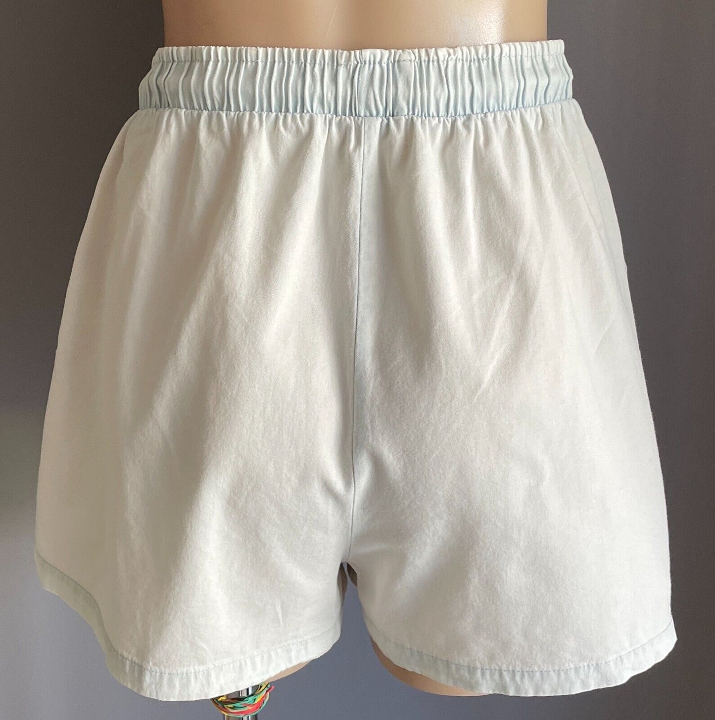 COTTON ON Shorts Elastic Drawstring Waist Faded Chambray Cotton Size 12