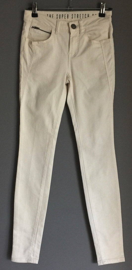 COTTON ON "Super Stretch Skinny" Jeans Off White Denim  Ladies Size 6