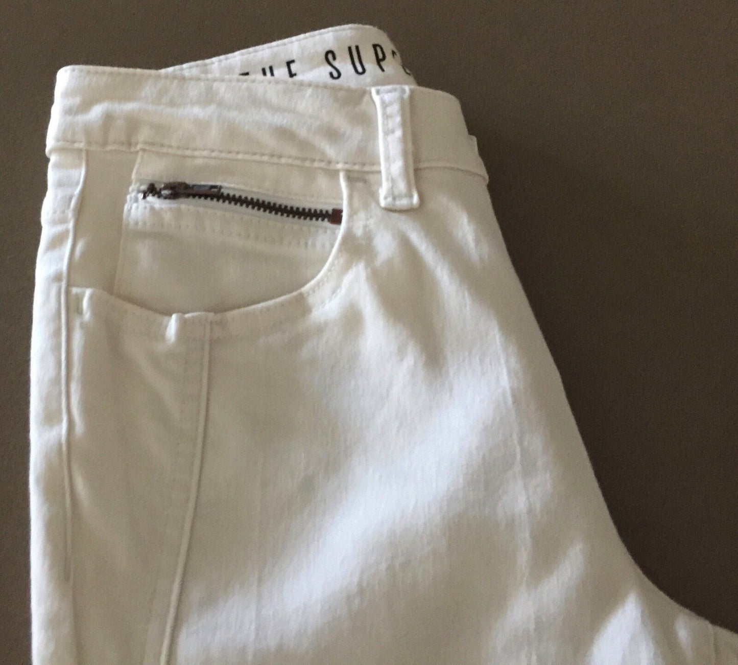 COTTON ON "Super Stretch Skinny" Jeans Off White Denim  Ladies Size 6