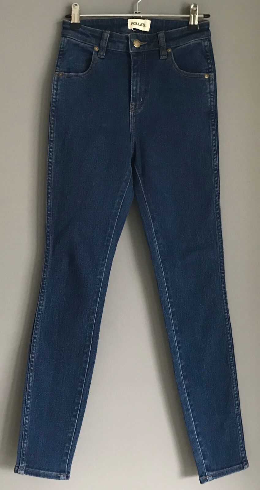 ROLLA'S "Westcoast" Super Skinny Ankle Blue Denim Jeans Size 25R 7R ROLLAS
