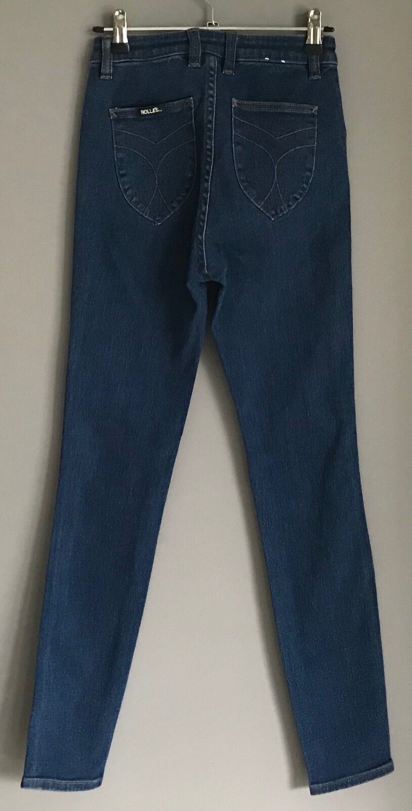 ROLLA'S "Westcoast" Super Skinny Ankle Blue Denim Jeans Size 25R 7R ROLLAS