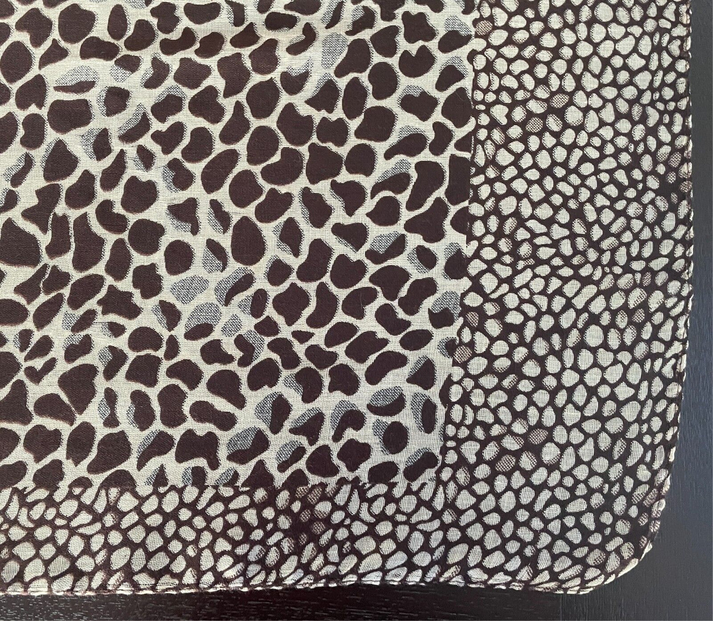 Large Neck SCARF Brown & Beige Giraffe Animal Rectangle Wrap Shawl Lightweight