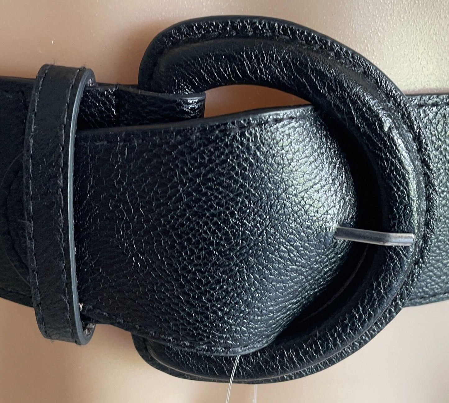 CROSSROADS Belt Black Elastic Raffia Woven 5.5cm Wide Size S M 10 12  Buckle NEW