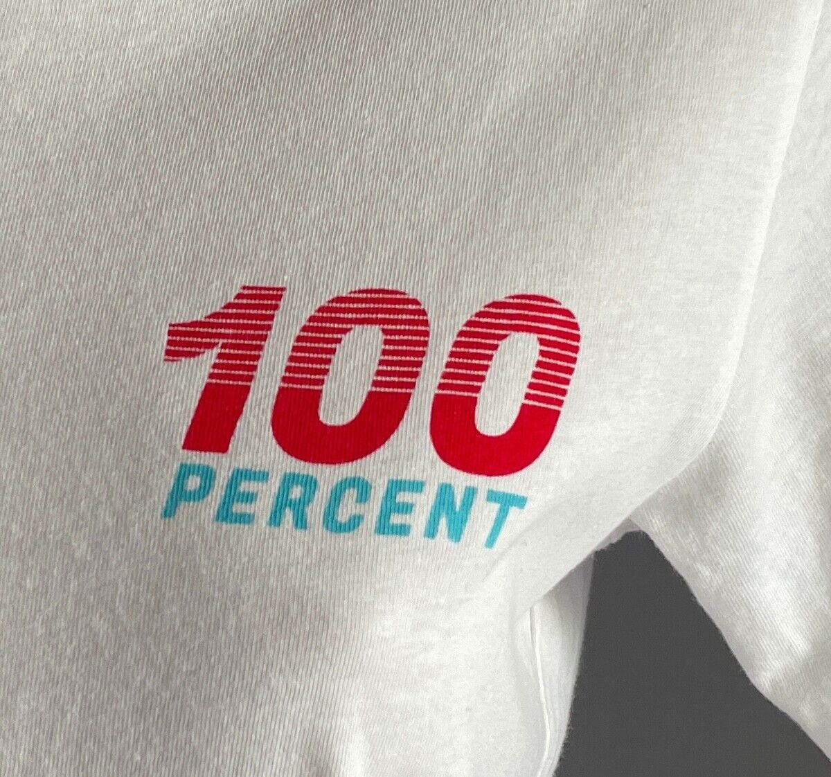 COTTON ON "100 Percent" Print Top White T-Shirt Size S P 10 Short Sleeves Cotton