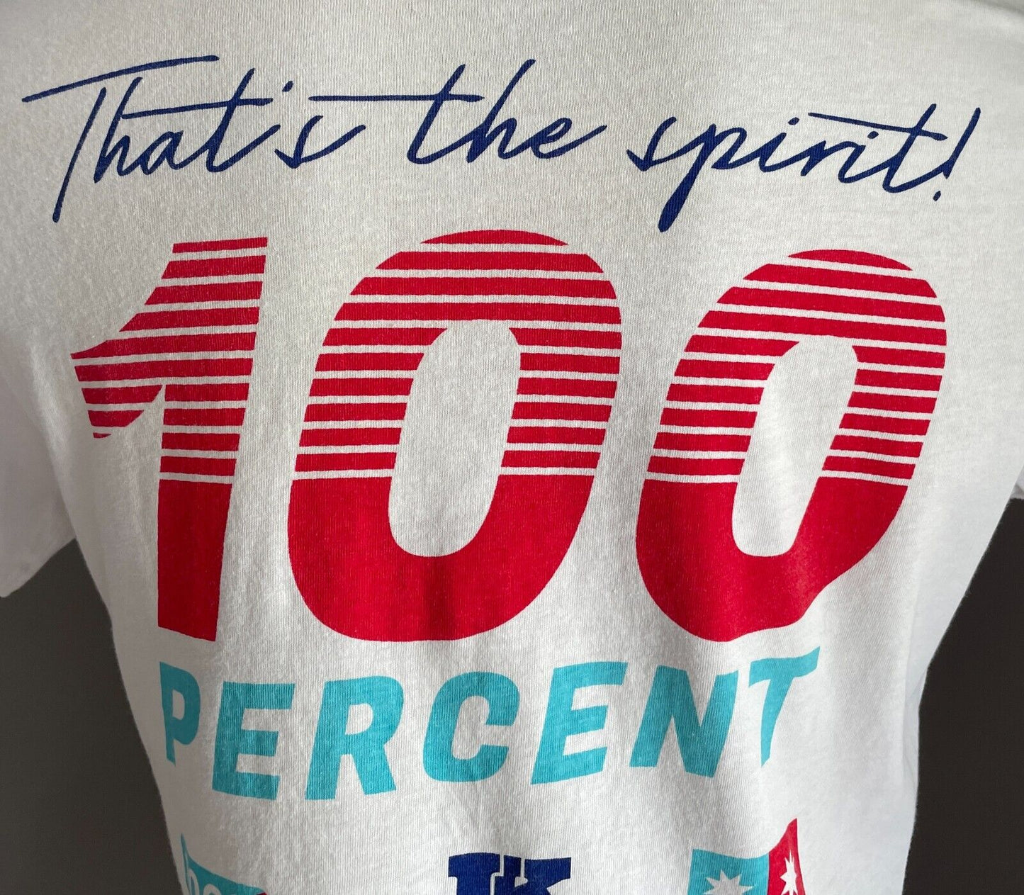 COTTON ON "100 Percent" Print Top White T-Shirt Size S P 10 Short Sleeves Cotton