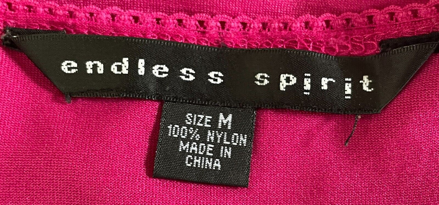 ENDLESS SPIRIT Cami Top Cerise Red Adjustable Spaghetti Strap Size M 10 12 NEW