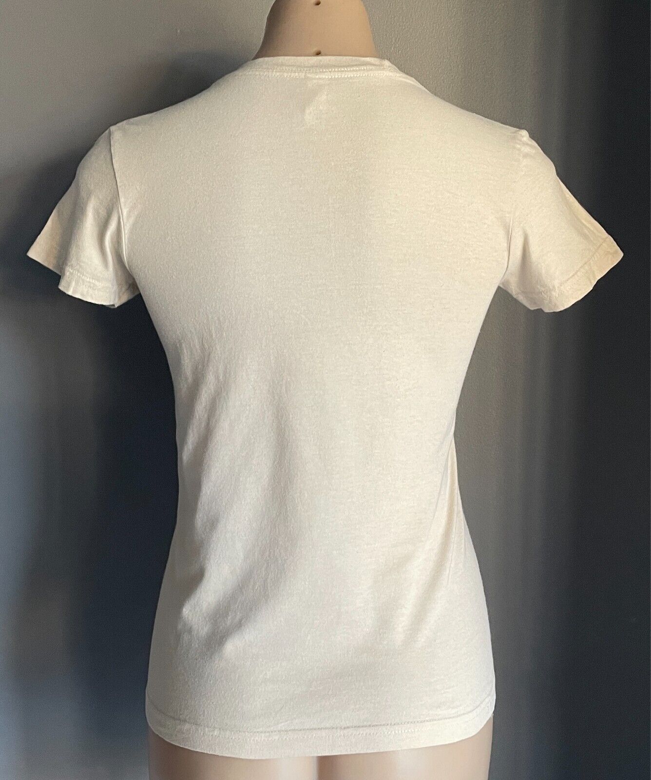 AMERICAN APPAREL T-Shirt Beige Multicoloured Anime Tee Size S 10 Cotton