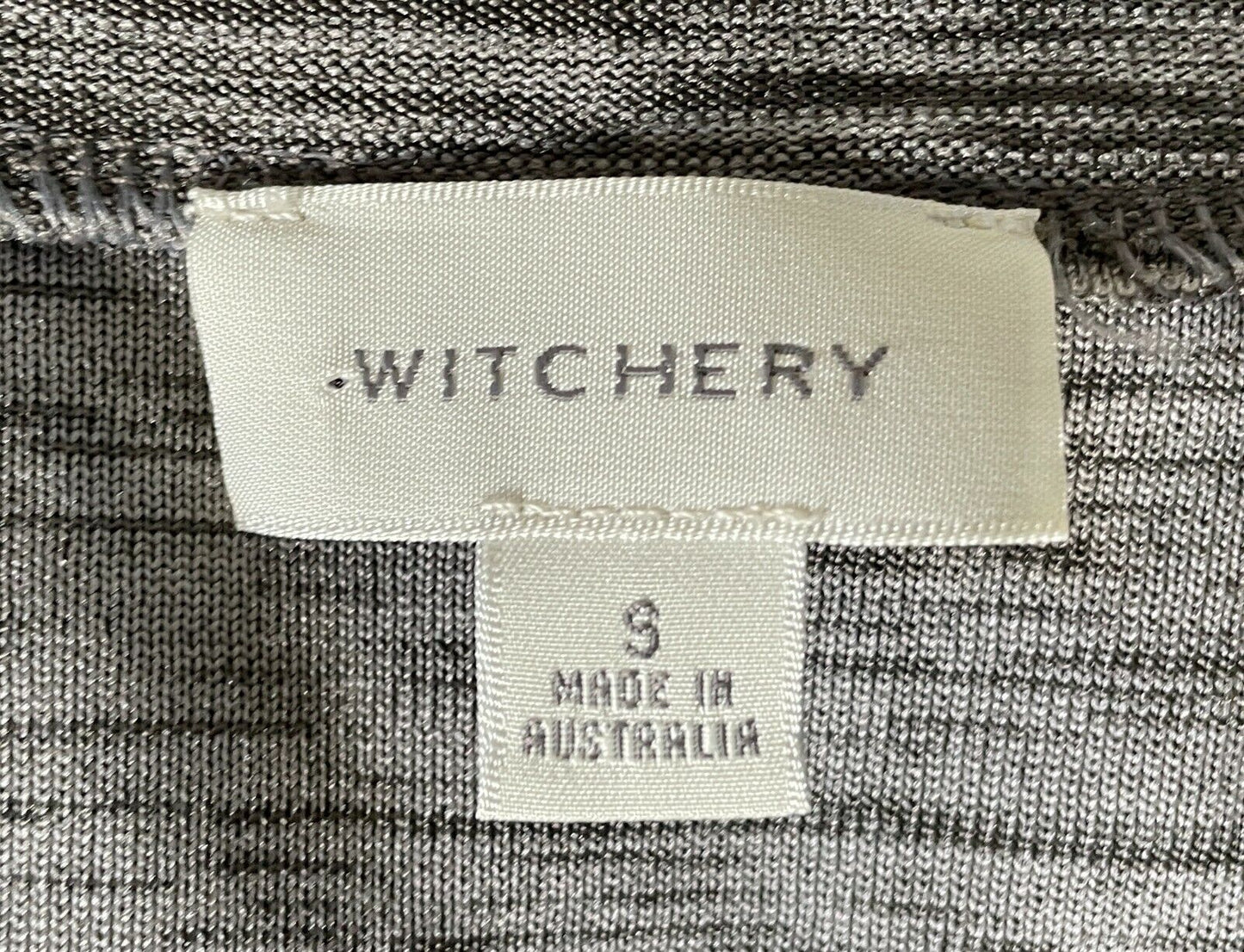 WITCHERY Top Grey Marl Short Sleeve Hi Low Relaxed Fit & Style Blouse Size S 10