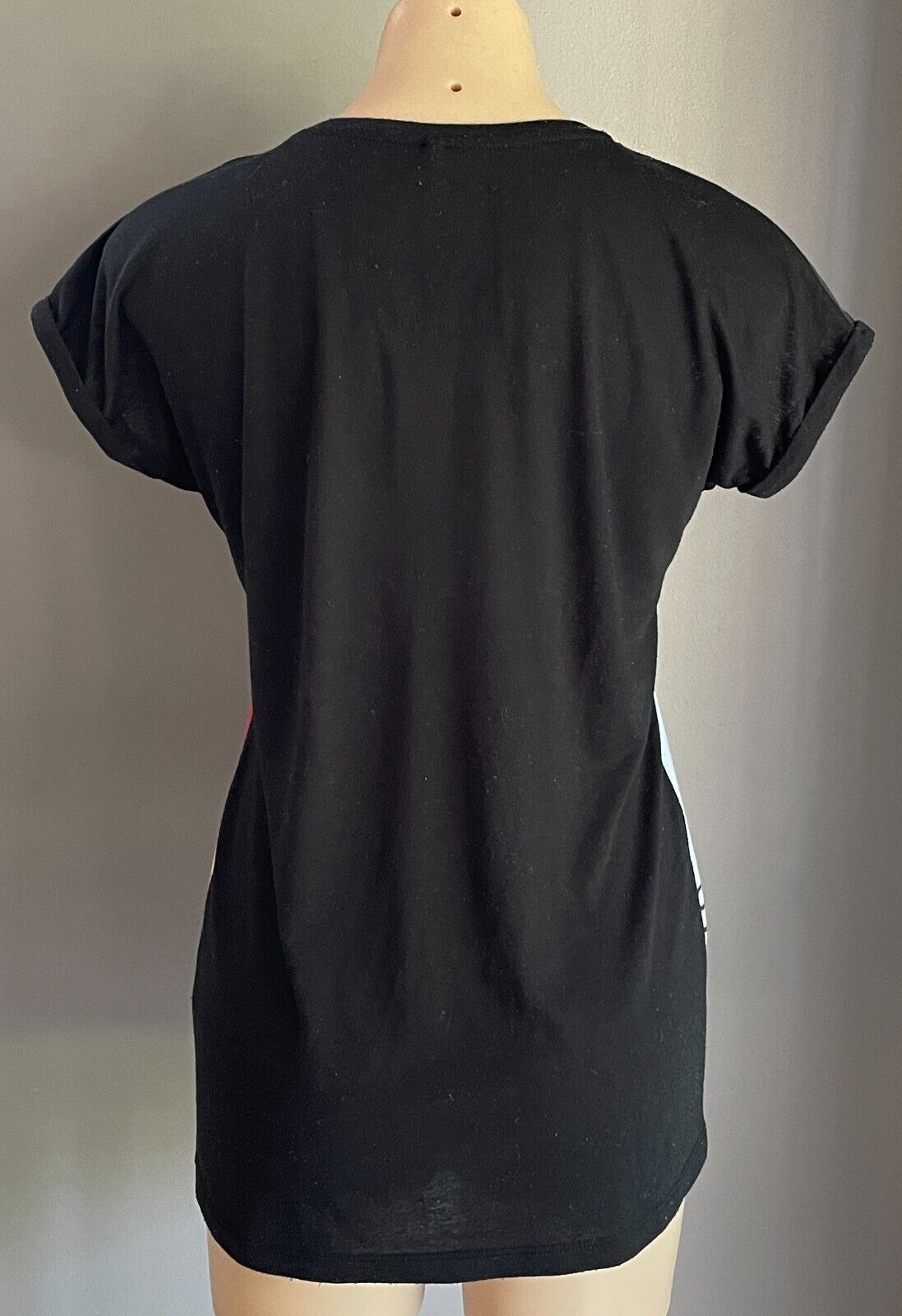 DISNEY T-Shirt Original Little Mermaid & Ursula Print Black Top Size S 10