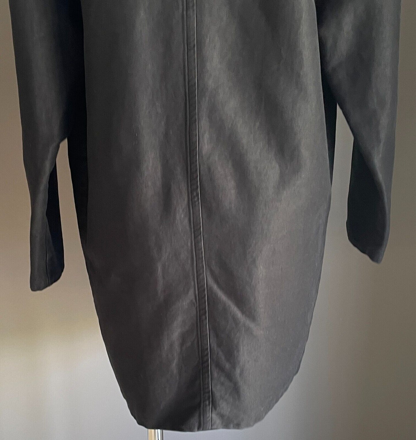 MAISON OLGA Coat Jacket Blazer Black Cotton Linen Size 01 AU 14 Oversized Heavy