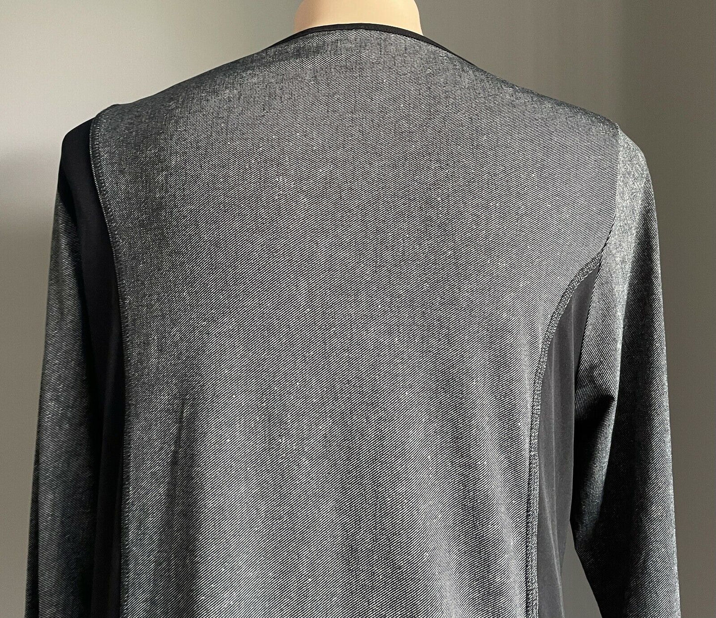 TAKING SHAPE TS Stretch Top Black & Grey 3/4 Sleeve Sweater Plus Size M NWOT