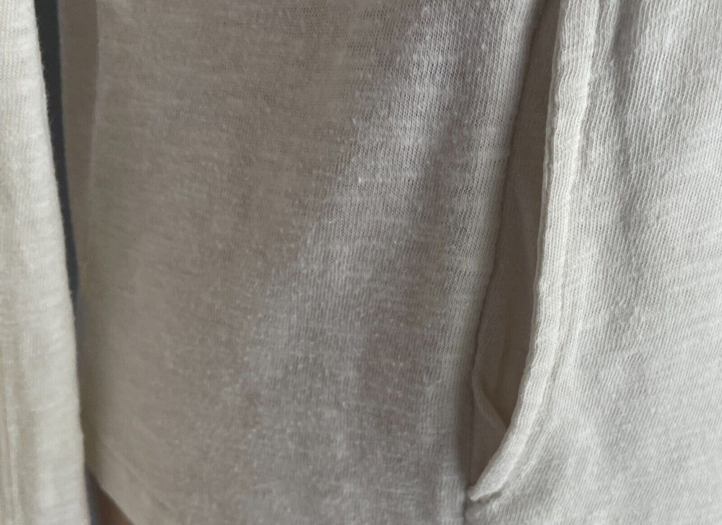 AMERICAN VINTAGE Jacket Off White Zip Front Lightweight Cotton Soft Size L 12