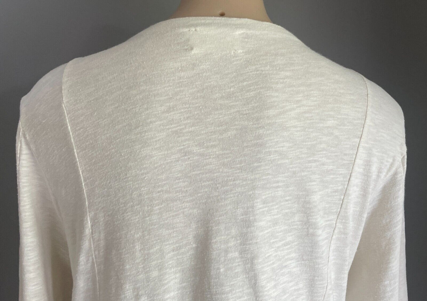 AMERICAN VINTAGE Jacket Off White Zip Front Lightweight Cotton Soft Size L 12
