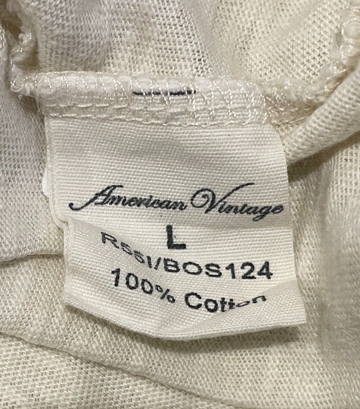 AMERICAN VINTAGE Jacket Off White Zip Front Lightweight Cotton Soft Size L 12