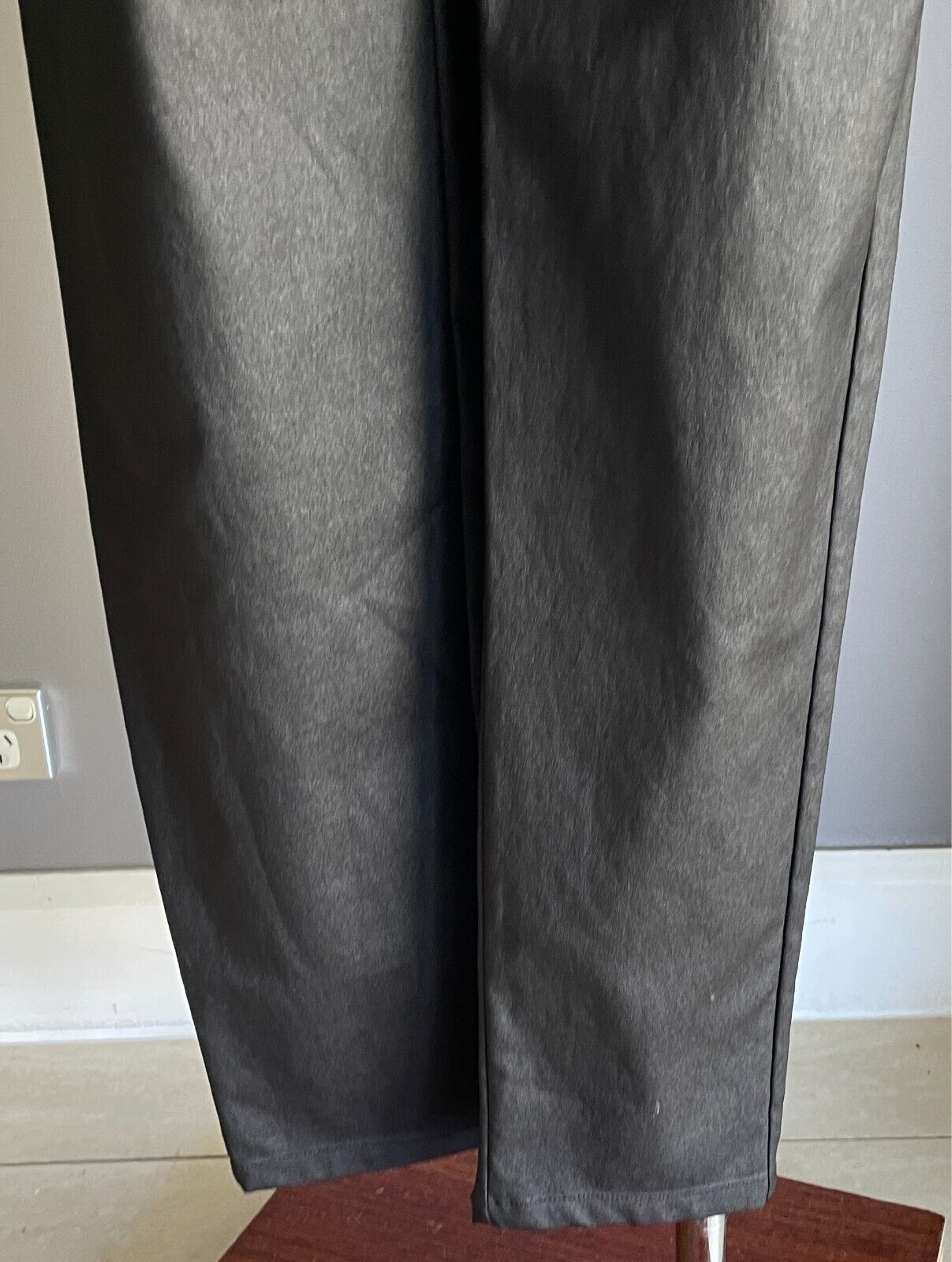 STYLE STATE Black Wet Look Stretch Skinny Leg Pants Size 14 Full Length NWT!