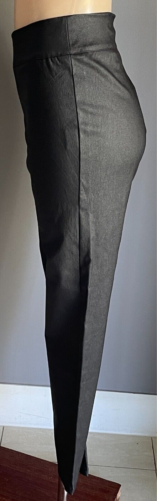 STYLE STATE Black Wet Look Stretch Skinny Leg Pants Size 14 Full Length NWT!