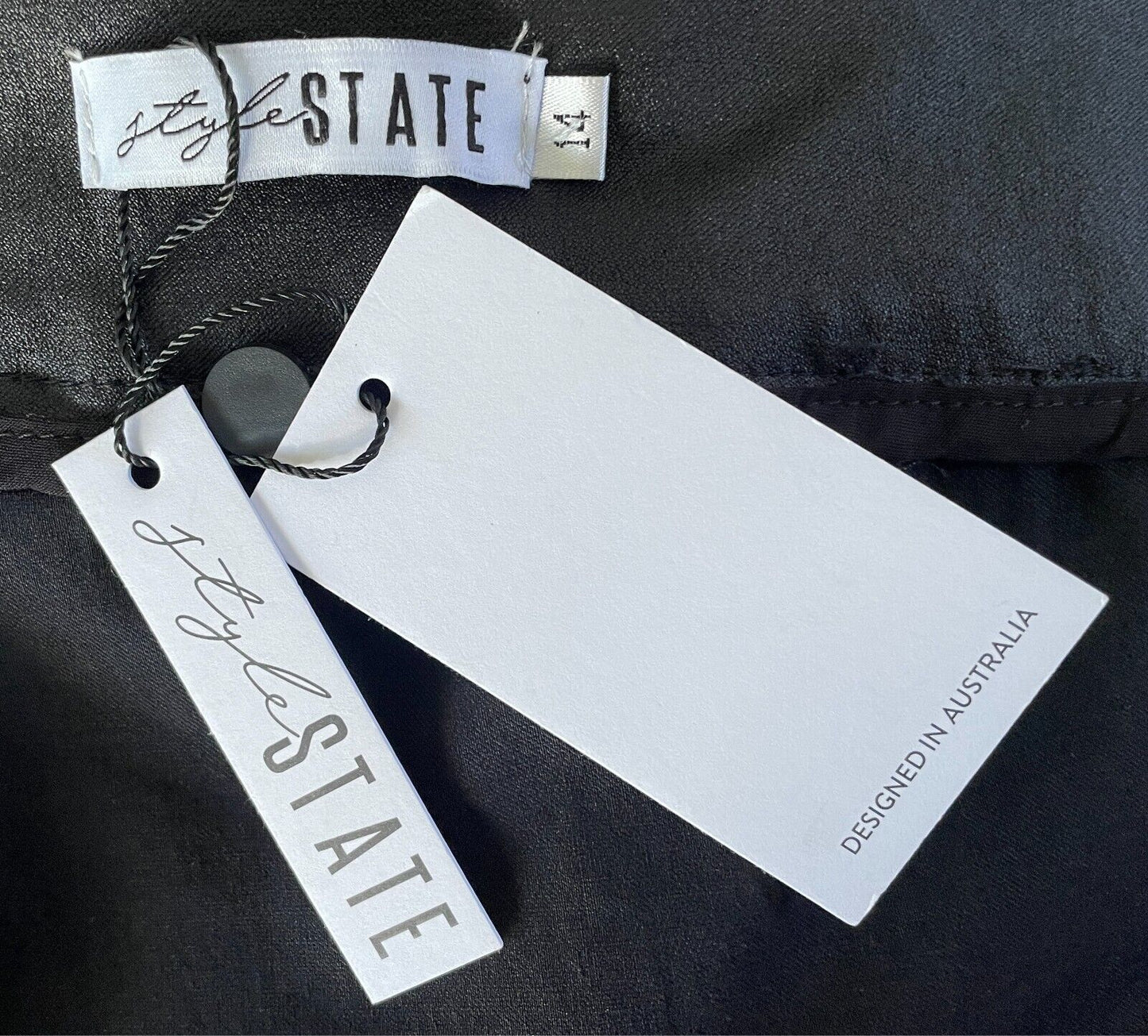 STYLE STATE Black Wet Look Stretch Skinny Leg Pants Size 14 Full Length NWT!