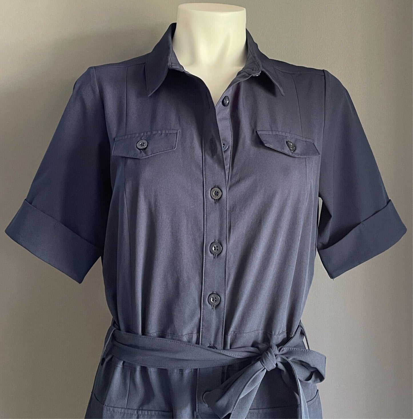 OUTDOOR PERFORMANCE BY TCHIBO  Dress Navy Short Sleeve Size 36 AU 8 Waist Tie