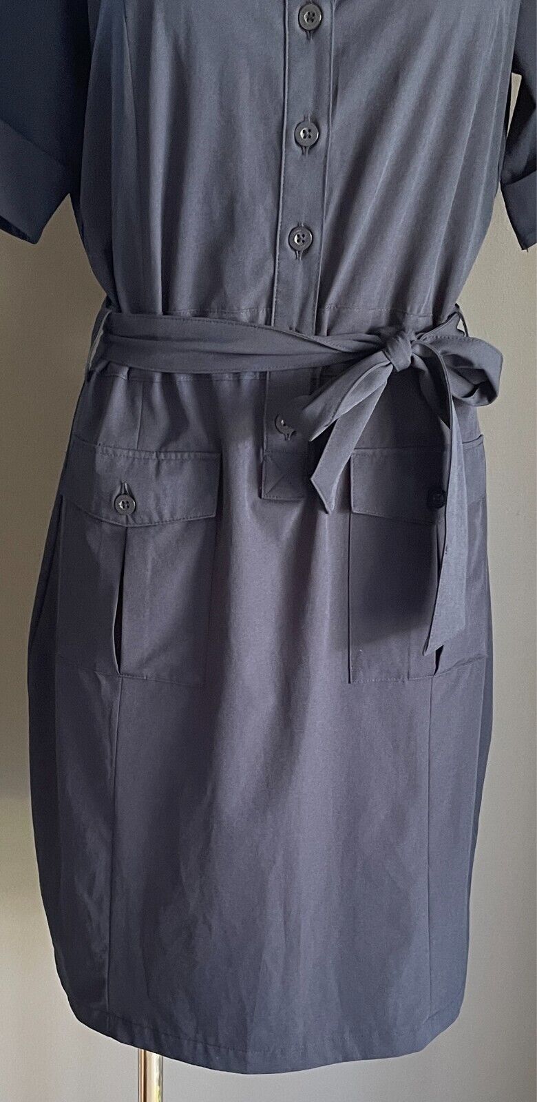 OUTDOOR PERFORMANCE BY TCHIBO  Dress Navy Short Sleeve Size 36 AU 8 Waist Tie