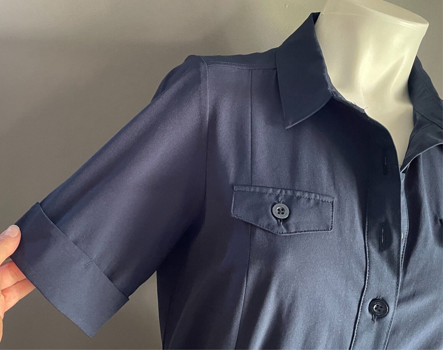 OUTDOOR PERFORMANCE BY TCHIBO  Dress Navy Short Sleeve Size 36 AU 8 Waist Tie