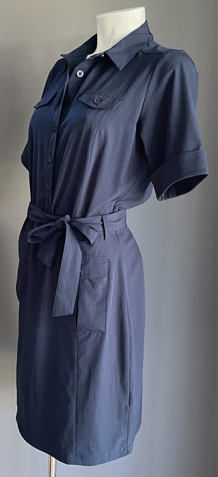 OUTDOOR PERFORMANCE BY TCHIBO  Dress Navy Short Sleeve Size 36 AU 8 Waist Tie