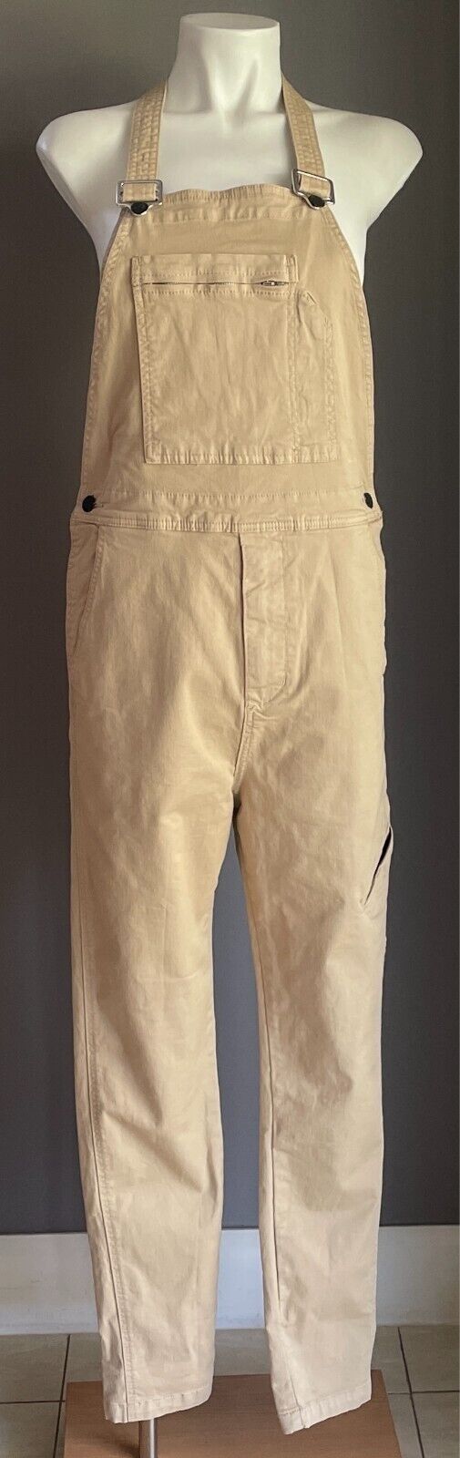 ROLLA'S Overalls Latte Tradies Style Size XXS 6 Full Length pockets ROLLAS