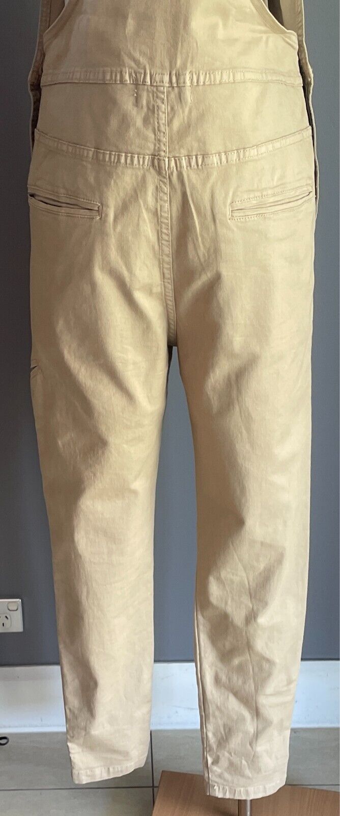 ROLLA'S Overalls Latte Tradies Style Size XXS 6 Full Length pockets ROLLAS